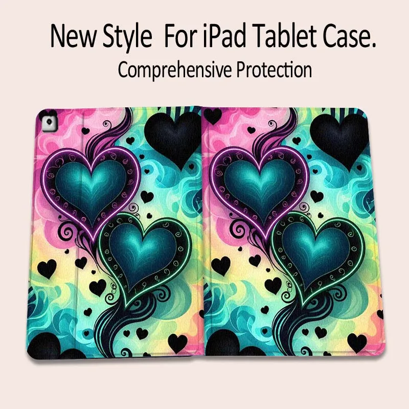 

Creative Love Chic Pattern Gift For iPad 7 8gen 9gen 10th 11th Pro 11 13 2 12.9 10.9 10.2 9.7 2025 2024 2021 Tablet Case
