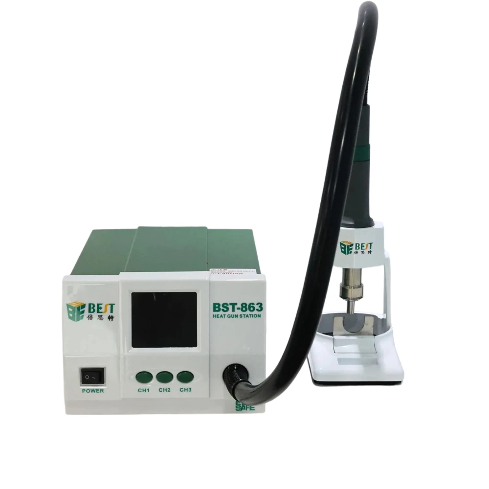 Heteluchtpistool Desoldeerstation BST-863 Loodvrij Heteluchtpistool LCD Touchscreen Constante Temperatuur SMD Rework Station Lasapparaat