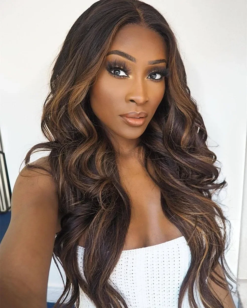 Highlight Brown 5x5 Silk Base Wave Jewish Human Hair Long 26 Inch With BabyHair HD Lace European Hair Preplucked Glueless Daily