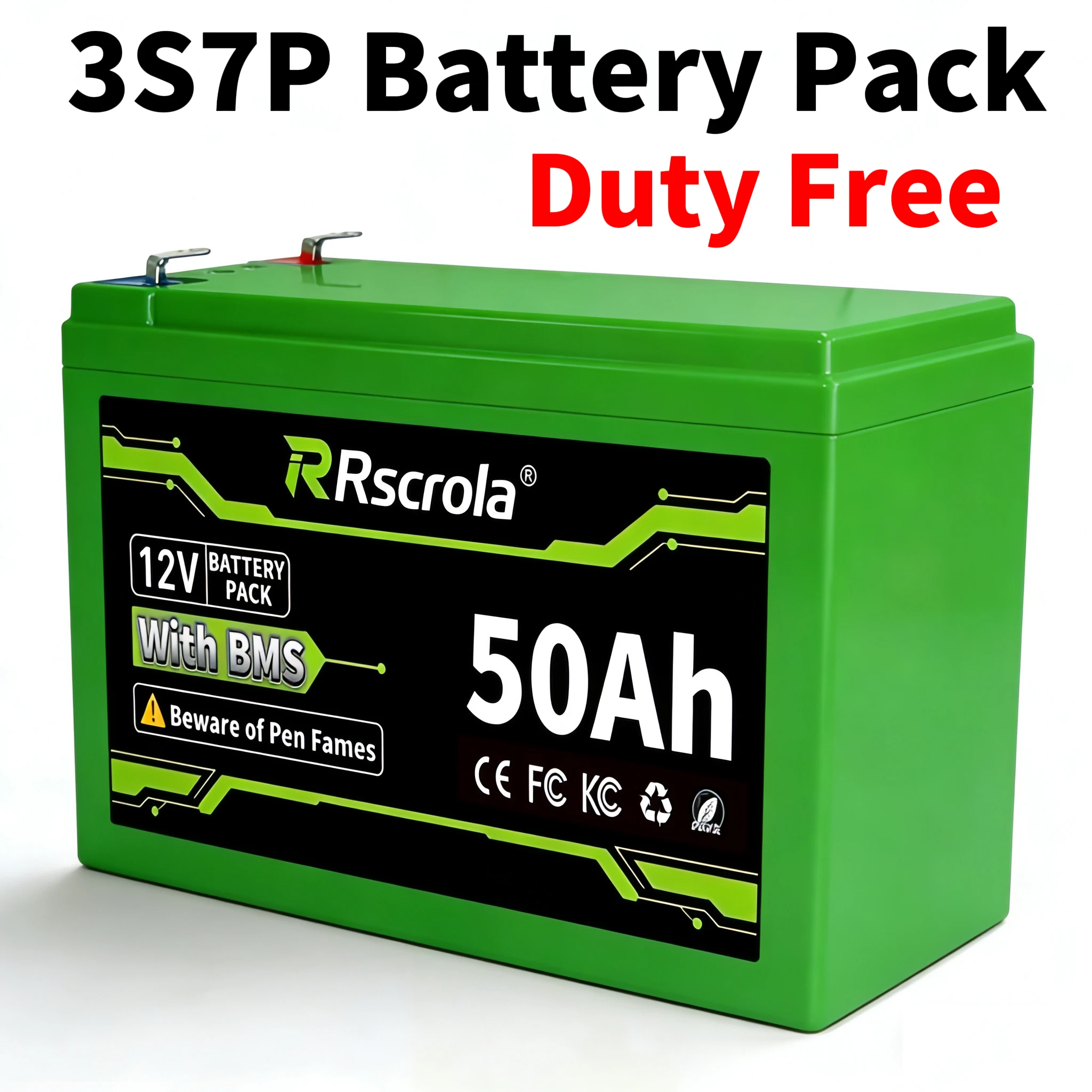 12V 50000mAh 18650 Rechargeable Li-ion Battery 3S4P 3S5P 3S6P 3S7P，with Charger，For Sprayer, Kids Car, Scale, Access Control
