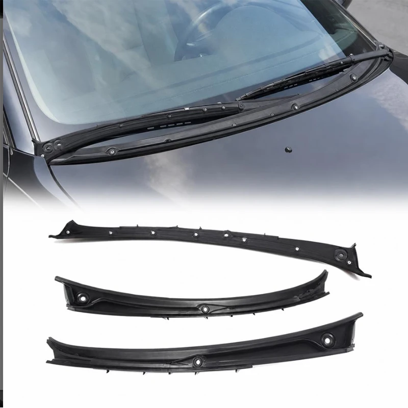 Image of Scheibenwischer Lüftungshauben-Deflektoren für BMW 2000-2004 3er Serie E46 51718232894 51718208483