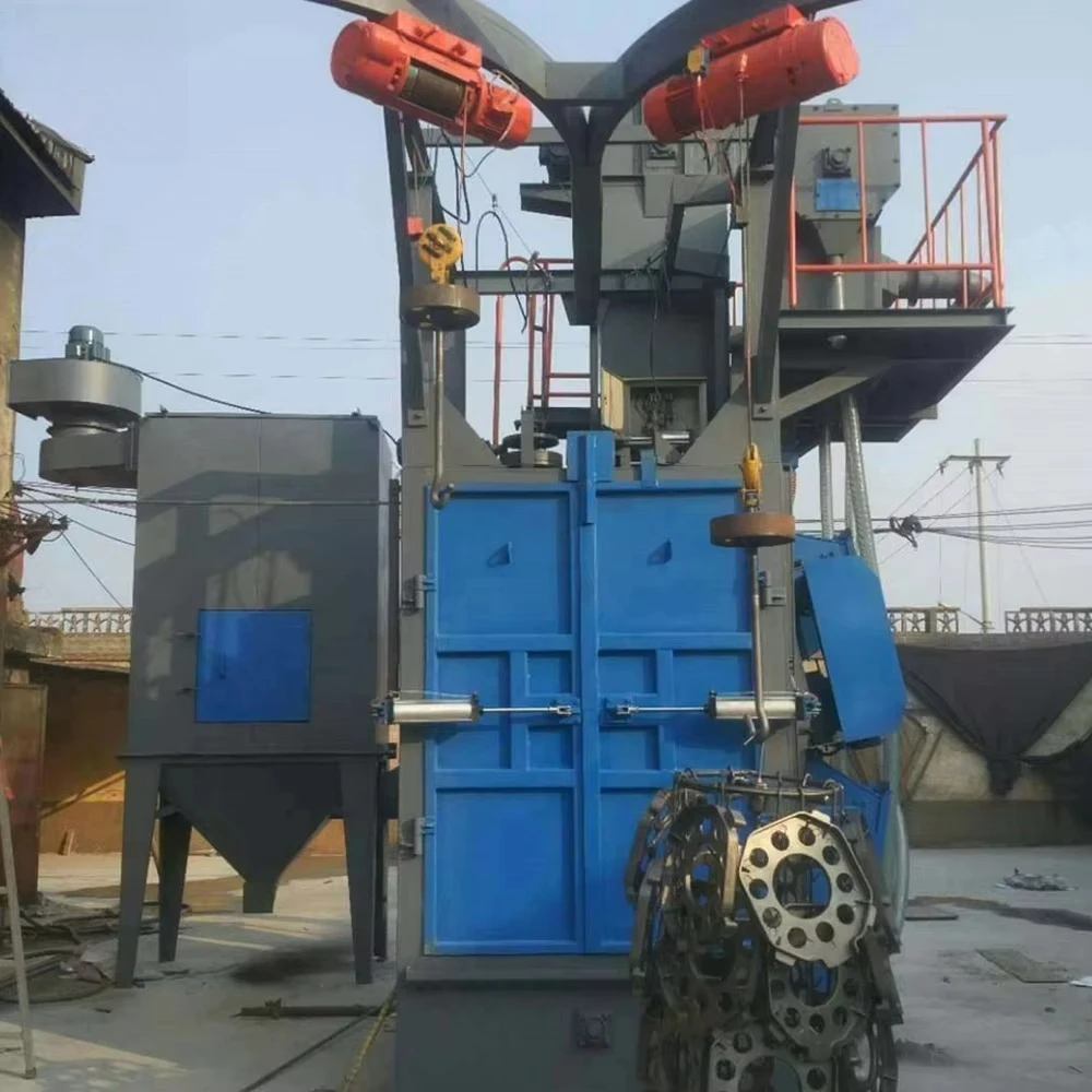 Heavy Duty Hook Type Shot Blasting Machine Metal Shot Blasting Machine Structure Compact for Steel Structure Workshop Forgings