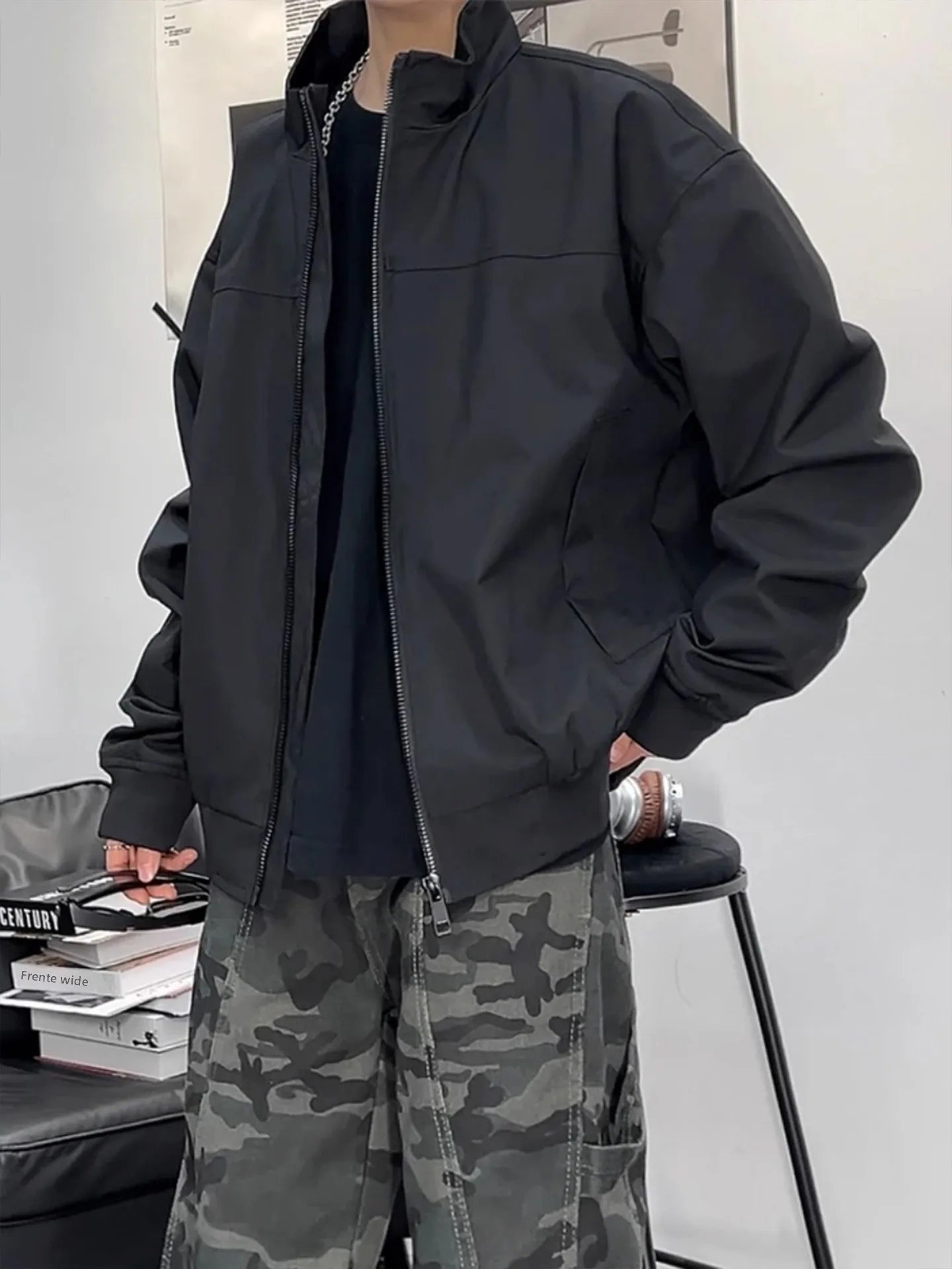 

Мужская хлопковая бейсбольная куртка Bla American Sle Flight Jaet, свободного кроя, для зимы, повседневная, в стиле Cleanfit