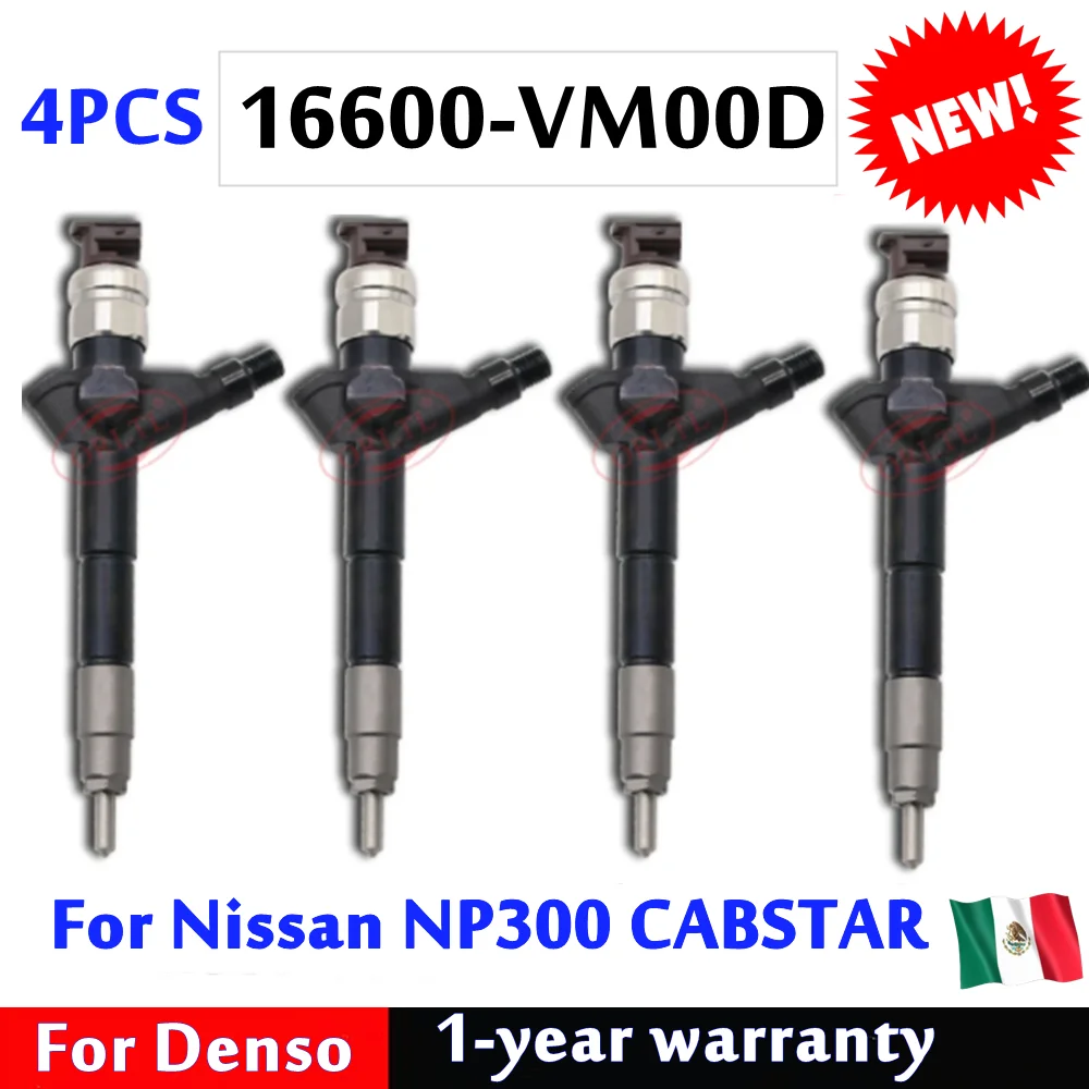 

4 шт. новый 16600-VM00D дизельный топливный инжектор Common Rail 16600VM00D топливная форсунка 16600 VM00D для Nissan NP300 CABSTAR ORLTL 6240