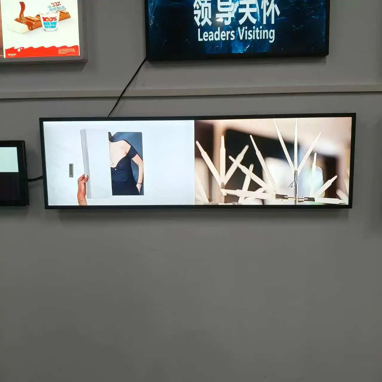 29/37/49/86 インチの長い LCD スクリーン広告機 Android/X86/ディスプレイ任意のサイズのカスタマイズ