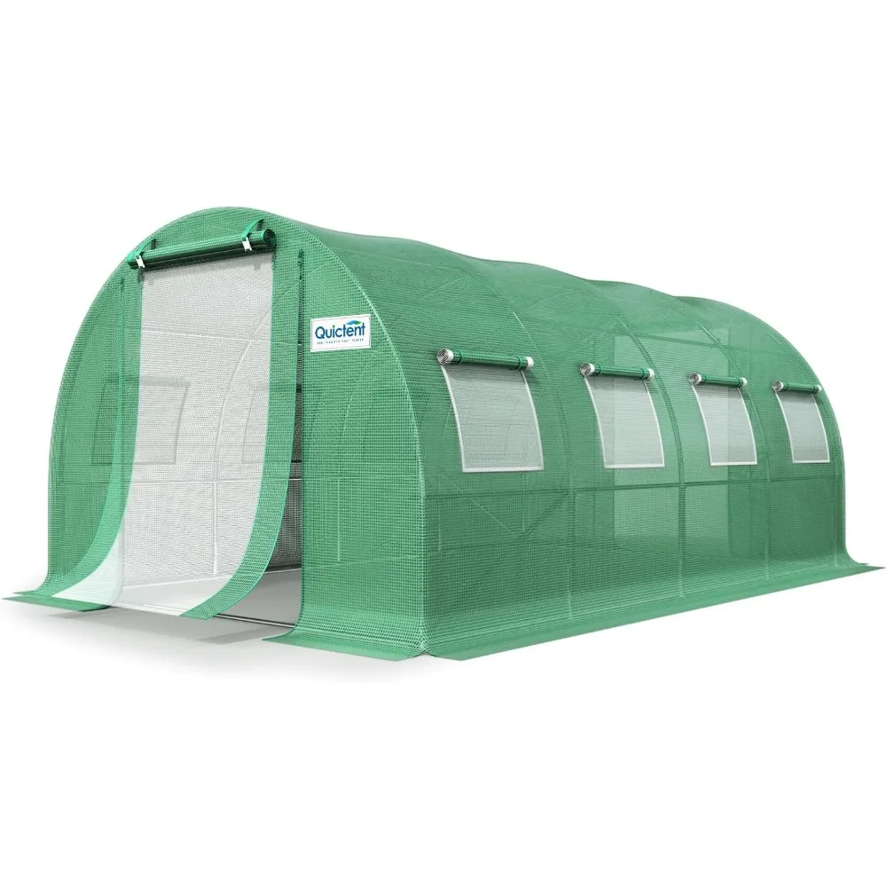 

Upgraded 20'x10'x6.6' Large Walk-in Greenhouse Outdoor, Heavy Duty Galvanized Steel Frame High Tunnel Green House w/ PE