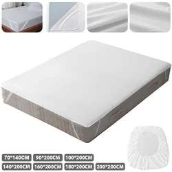 Funda de colchón impermeable, sábanas ajustables para cama de 70x140cm, 90/100/140/160/180/200x200cm, almohadilla protectora a prueba de polvo