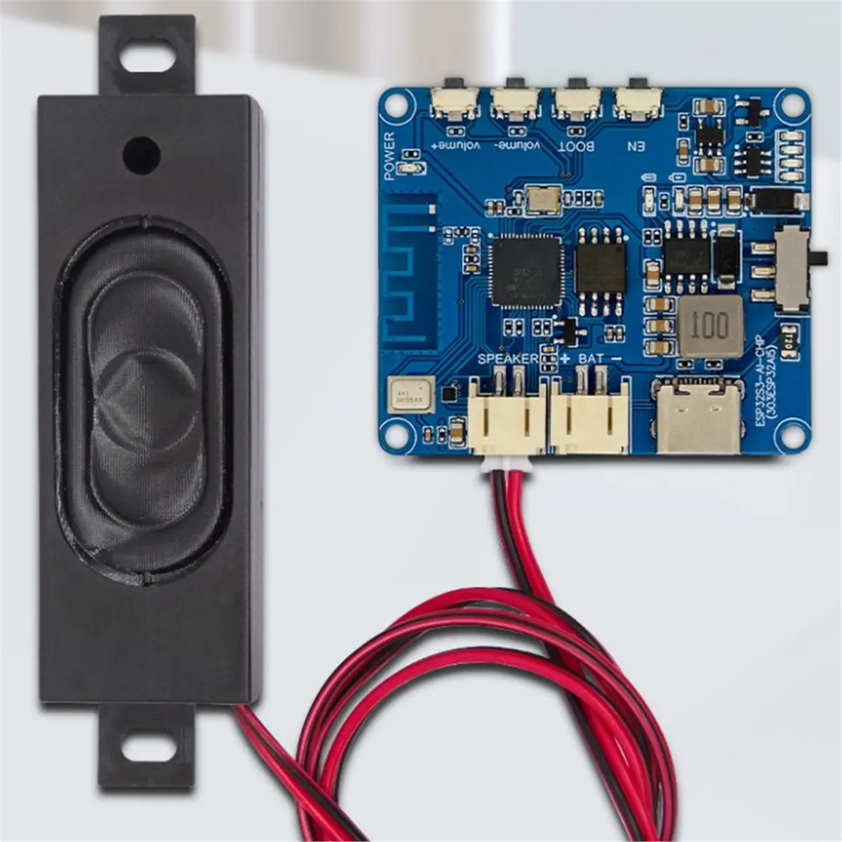 Module vocal IA 828328 avec micro et amplificateur MAX98357, écran LCD de 1,54 pouce, carte son programmable USB-C pour la maison intelligente DIY