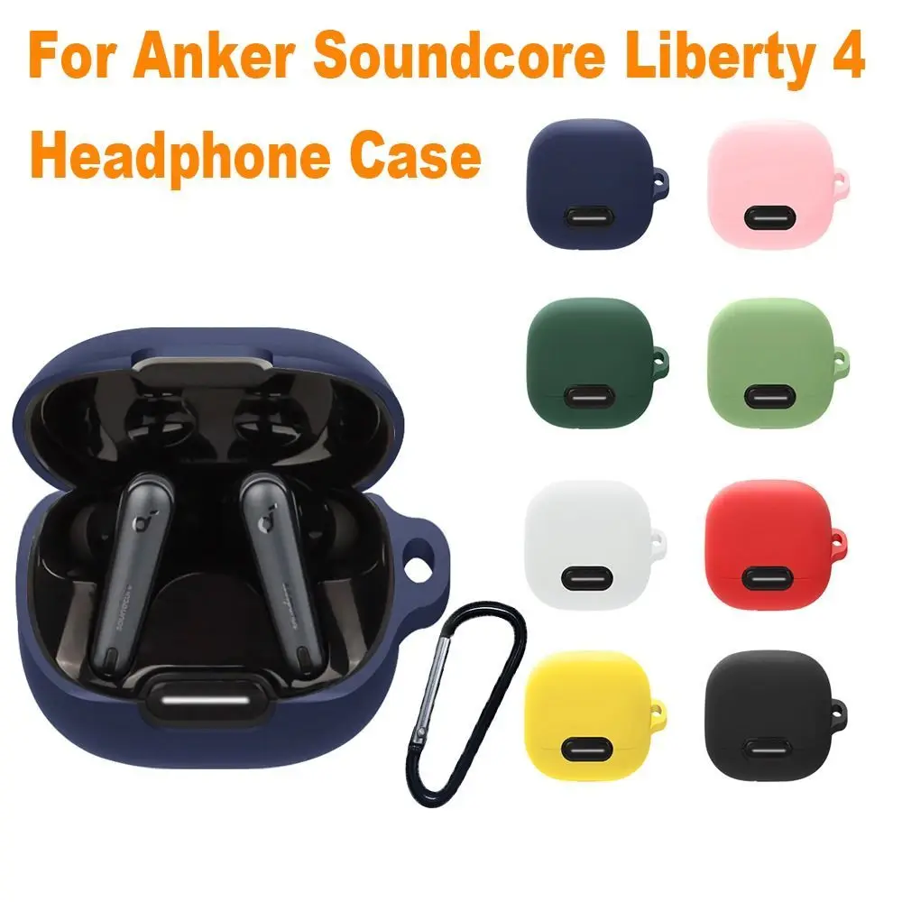 Silicone Earphone Protector Charging Box Sleeve Headphone Protective Cover For Anker Soundcore Liberty 4NC Wireless Earbuds Case