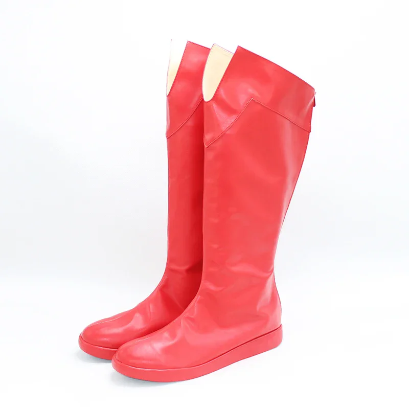 Movie Superhero Cosplay Clark Kent Boots Halloween Carnival Role Playing PU leather Custom Made Cosplay Clark Kent Red Shoes