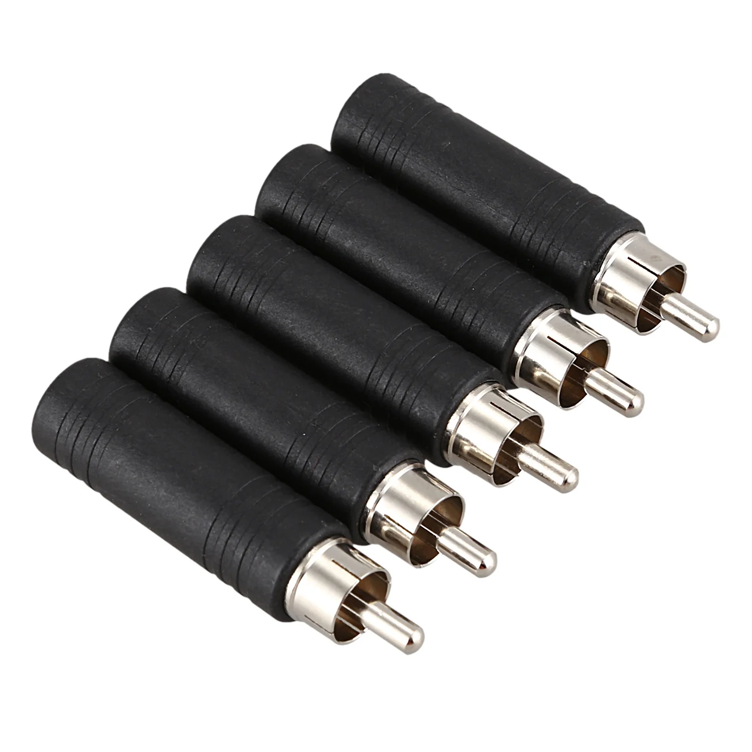 5x 6.35mm 1/4 inch Mono Female Jack to RCA Male Plug Audio Adapter Cable Converter