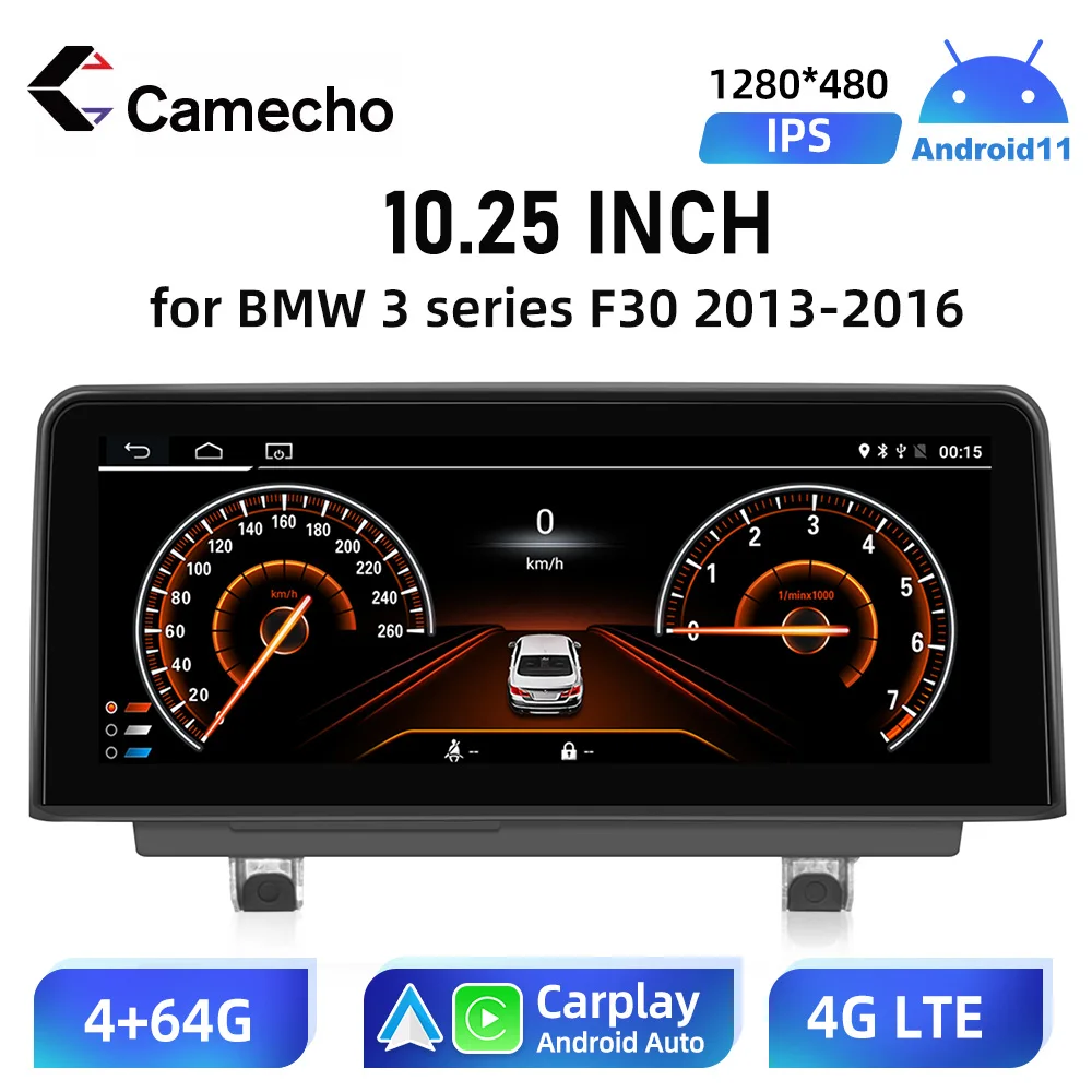 Camecho for BMW 3 F30 2013-2016 Car Radio 2Din Central Multimedia Support Apple Carplay Car Play Android Auto Car Accessories