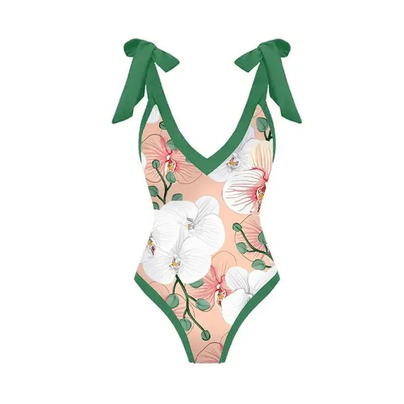 2025 nuevo traje de baño de una pieza con falda para mujer, traje de baño para cubrir, vestido de playa para mujer, traje de baño brasileño para playa para mujer