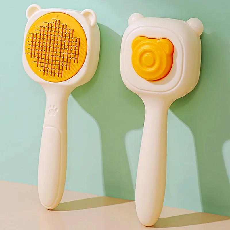 

Dog Comb Self Cleaning Dogs Brush One-click Pet Hair Remover Comb Dog Grooming Massage Cat Brush No Hurt Dogs Combs Pet Supplies