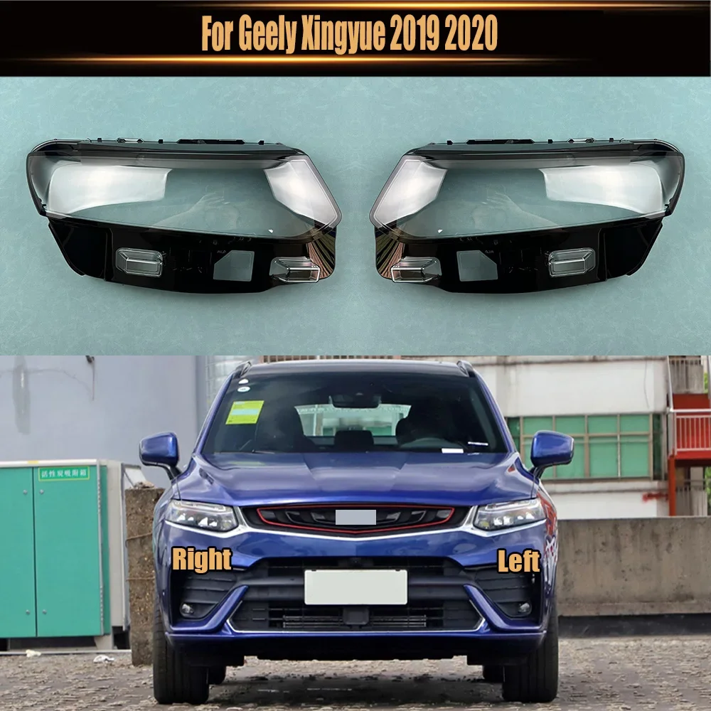 

For Geely Xingyue 2019 2020 Headlamp Cover Transparent Lamp Shade Headlight Shell Plexiglass Replace Original Lampshade