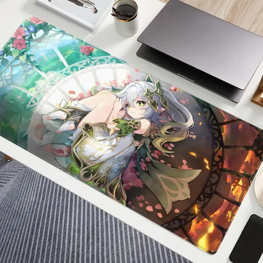 Genshin Impact Mouse Pads HD Printing Nahida Mousepad Genshin Computer Pad Anime PC Gaming Accessories Desk Mat