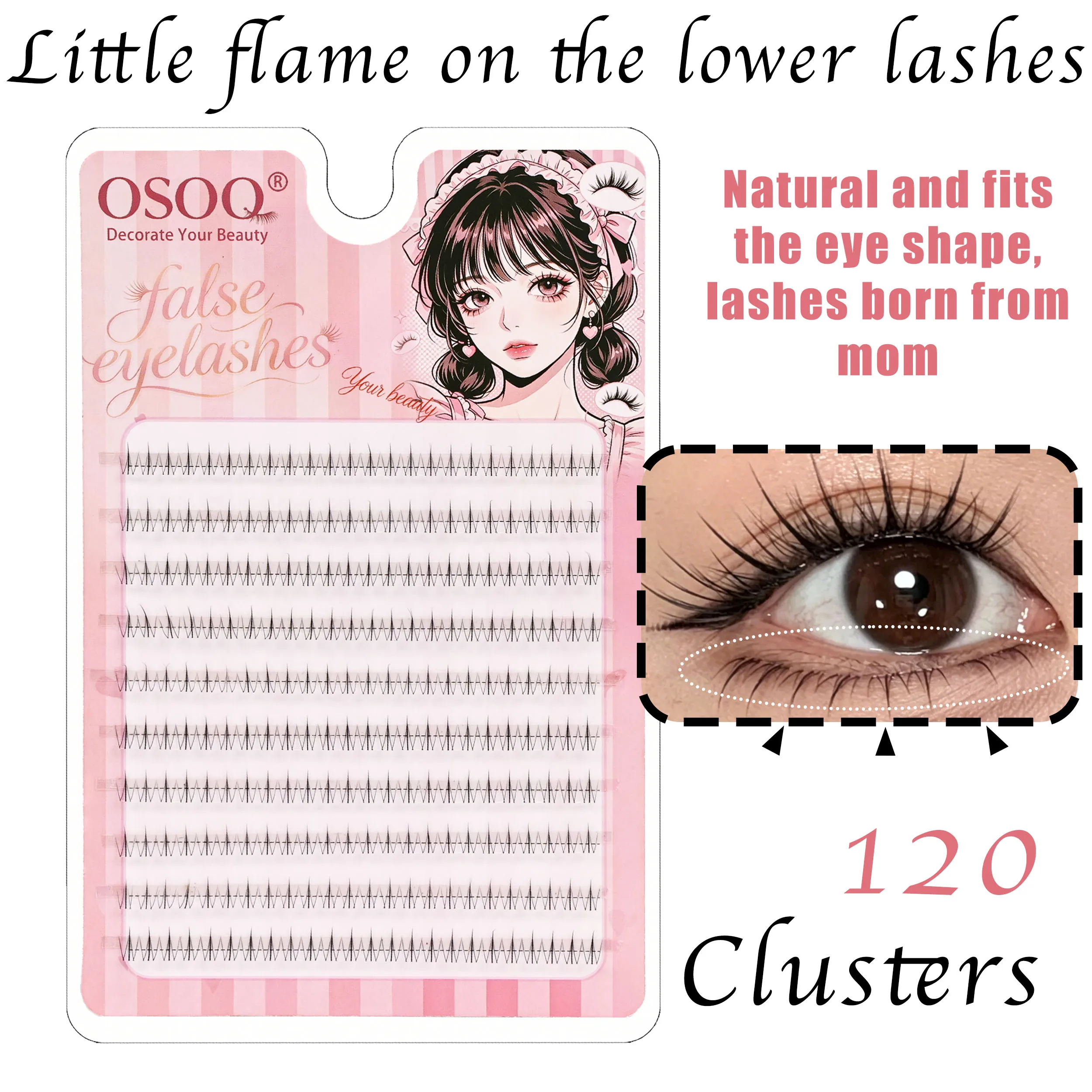10Rows Under Eyelashes Extension Personal EyeLash Professional Makeup Individual Cluster Grafting Fake Lashes False Eyelashes