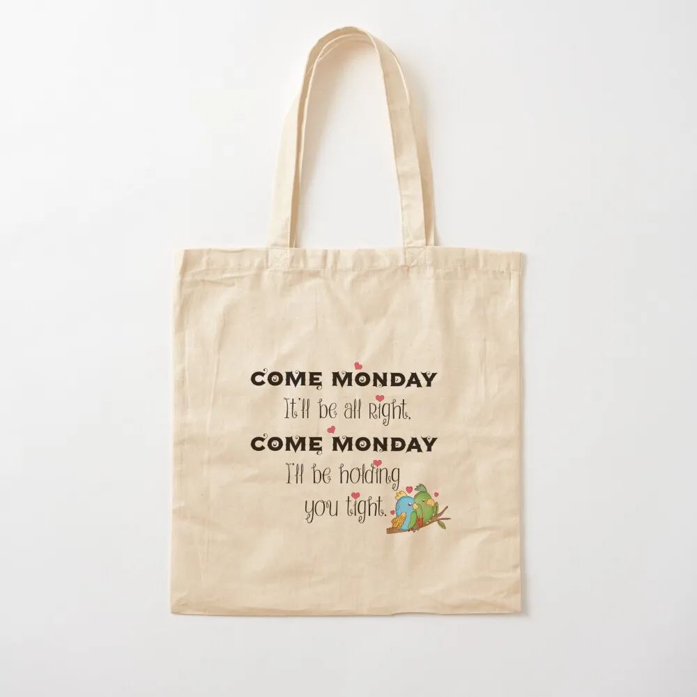 Come Monday Tote Bag supermarket folding bag screen canvas Shopper handbag Canvas