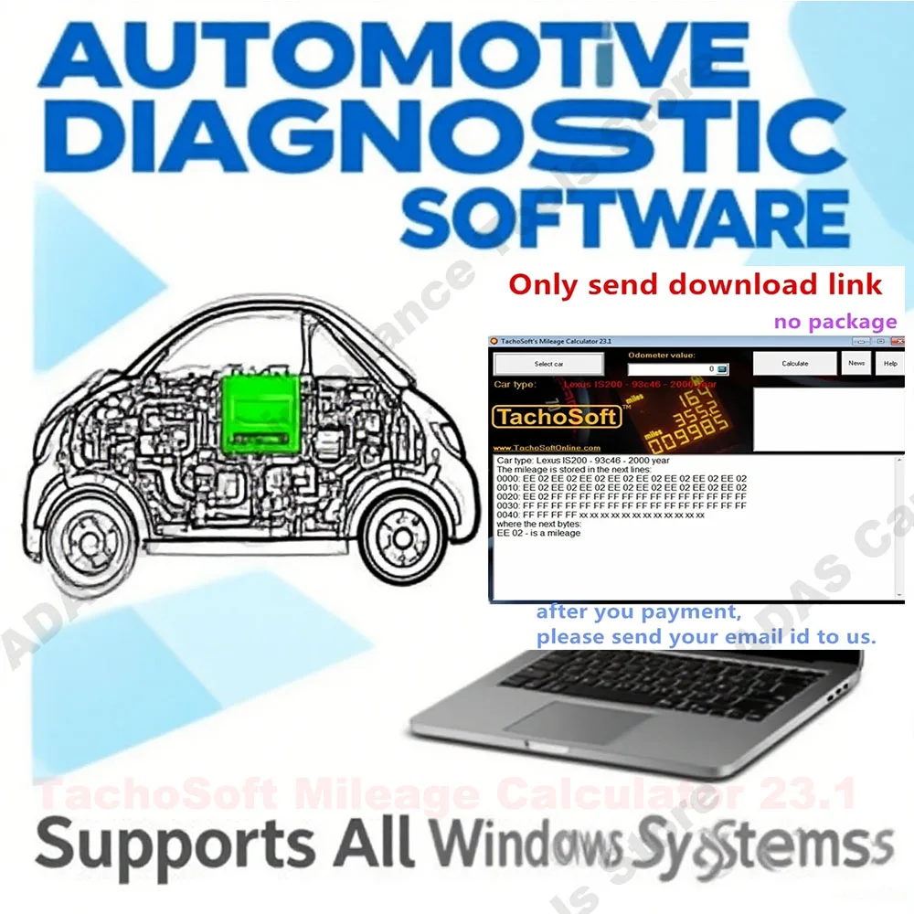 

TachoSoft Mileage Calculator 23.1 TachoSoft Mileage Counter Calculation Software V23.1 With License Digital Odometer Calculators