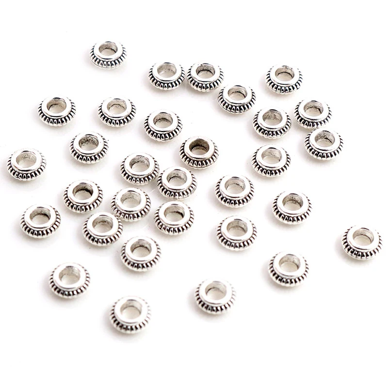 50pcs/lot Antique Gold Silver Plated Ball Crimp End Beads Dia 5mm Stopper Spacer Beads For Diy Jewelry Making Findings Supplies