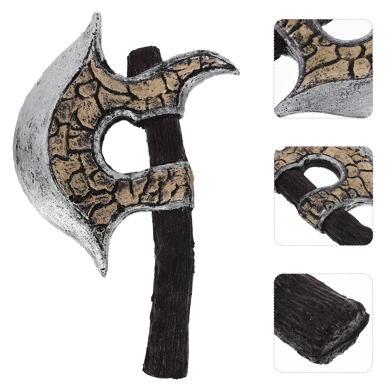

2pcs H held Axe Props Realistic Details Halloween Costume Party Stage Performance Photography Accessories Fake Ax Decor