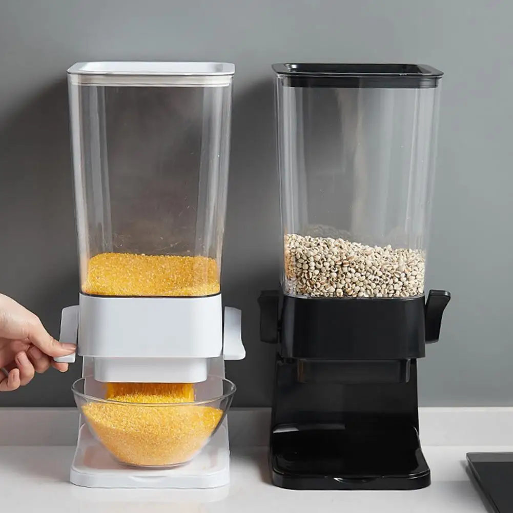 Contenedor de cereales respetuoso con el medio ambiente, dispensador de almacenamiento de aperitivos para gatos y perros, ahorro de espacio, organizador de cocina, 5,5 l