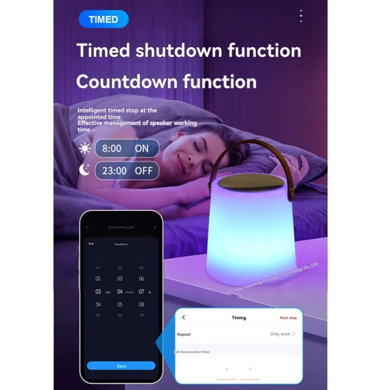 

(BOFF) Портативная Bluetooth-колонка с LED-подсветкой - водонепроницаемая, с голосовым управлением, для использования в различных сценариях