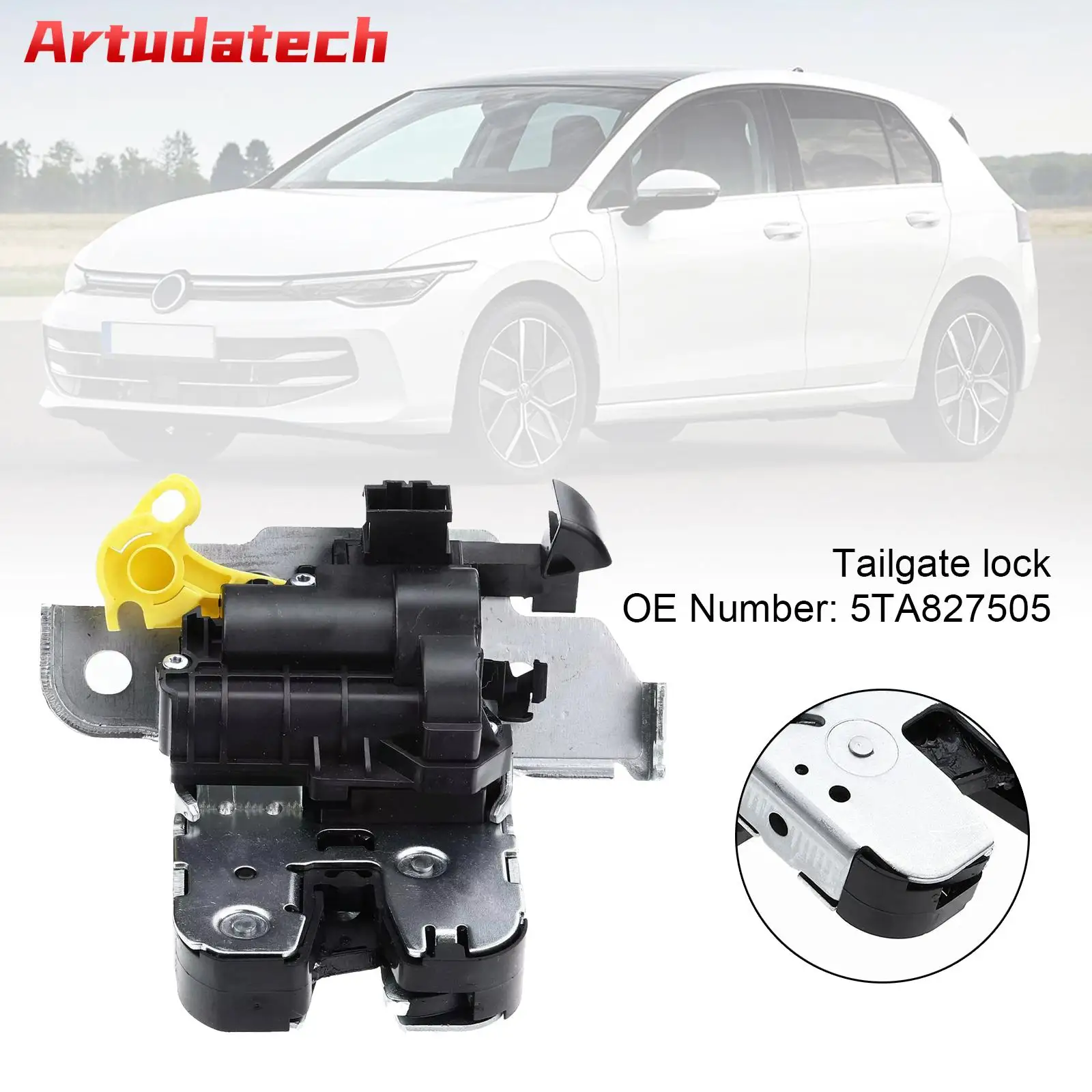 

Замок задней двери Artudatech 5TA827505 для VW Golf VIII Passat Tiguan Touran 5T1 Touareg Arteon, автомобильные аксессуары