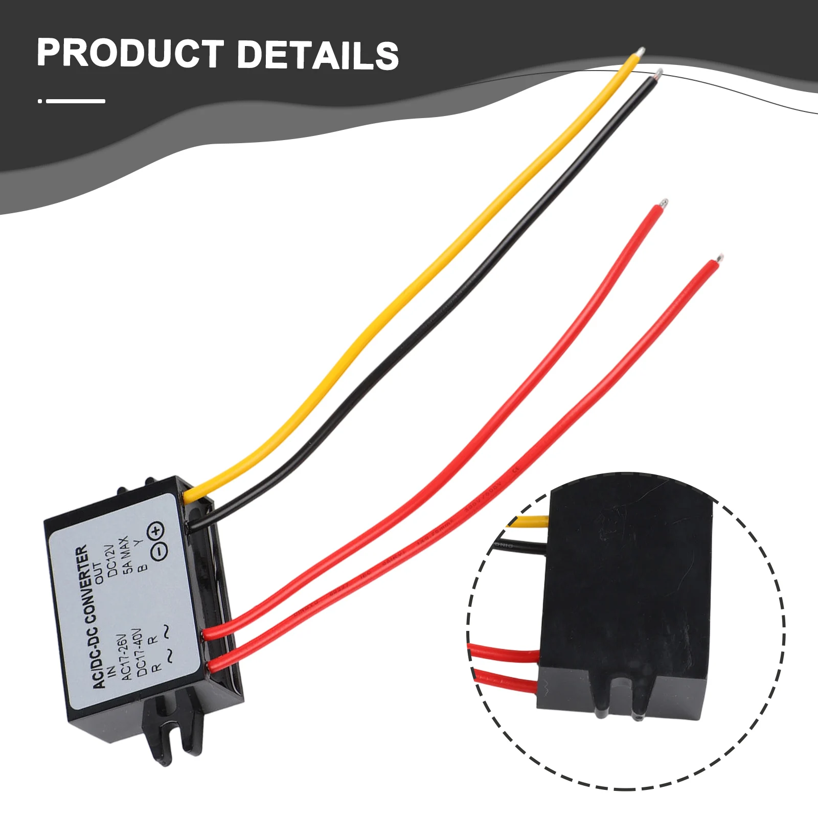 12V Adapter Power Converter Use Smart Chip Voltage Converter With Protection High Efficiency 95 Conversion Efficiency