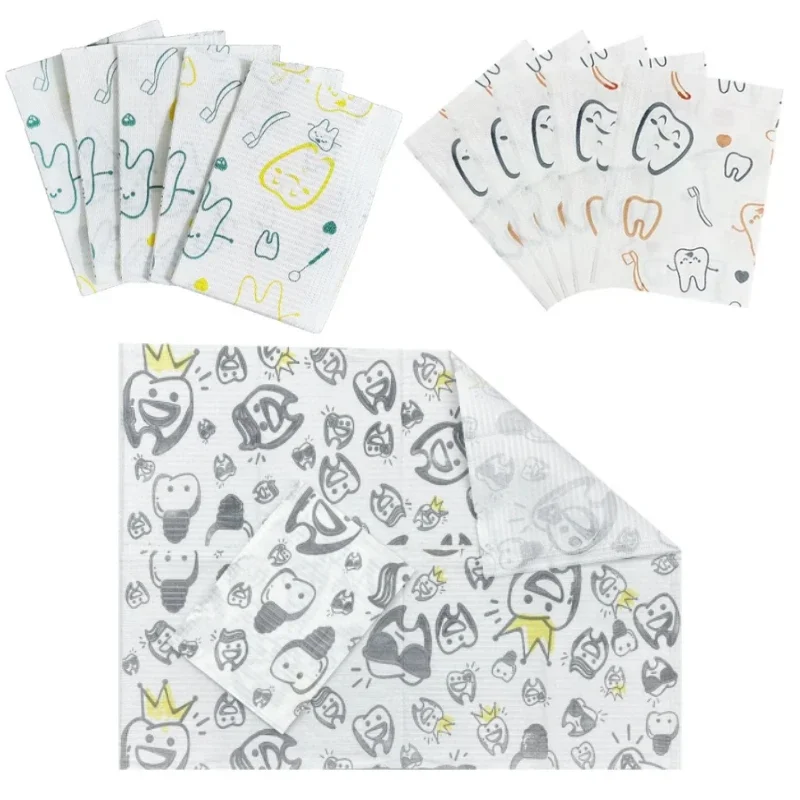 

30pcs/set Kids Dental Bibs Disposable Cute Scarf Waterproof Tattoo Clean Pad Chest Towel Table Covers Napkins Tattoo Accessories