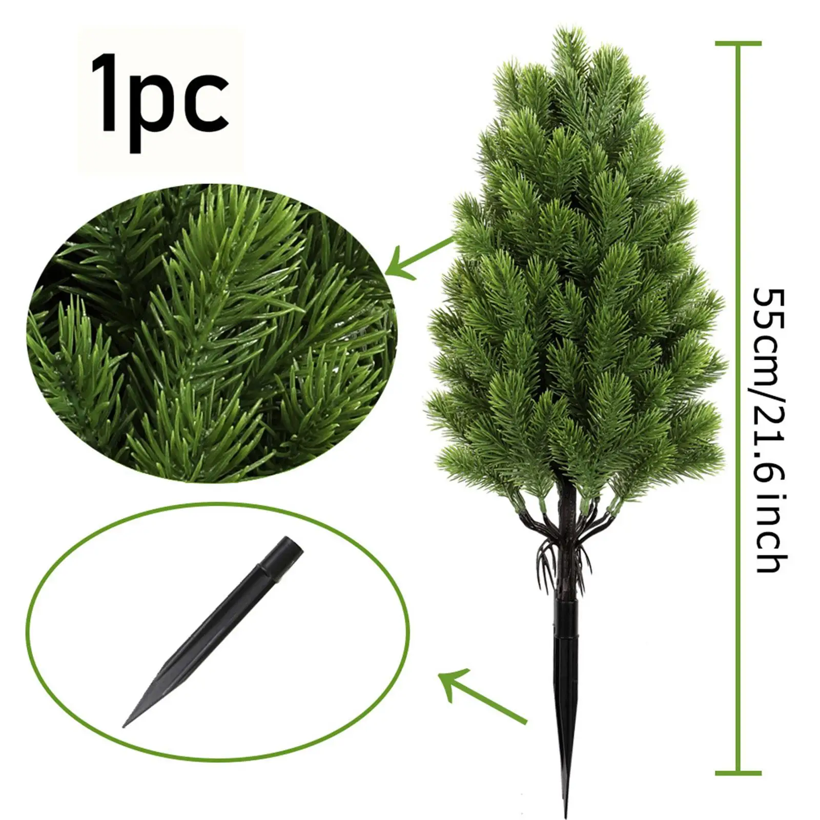Artificial Tree Garden Stake Fairy Garden Accessories Realistic Bushes Plants for Balcony Front Porch Backyard Anniversary