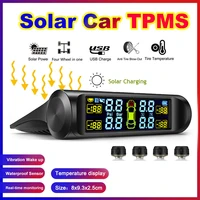 Sistema de supervisión de presión de neumáticos Solar TPMS inteligente, sensores de estacionamiento para temperatura de coches, medidor de presión de aire de neumáticos