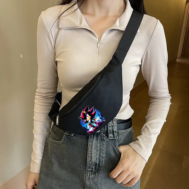 Borsa a tracolla Sonics Borse da petto portatili Simpatico film anime Stampa grafica Marsupi Ragazzi Ragazze Fanny Pack Regali per feste di compleanno
