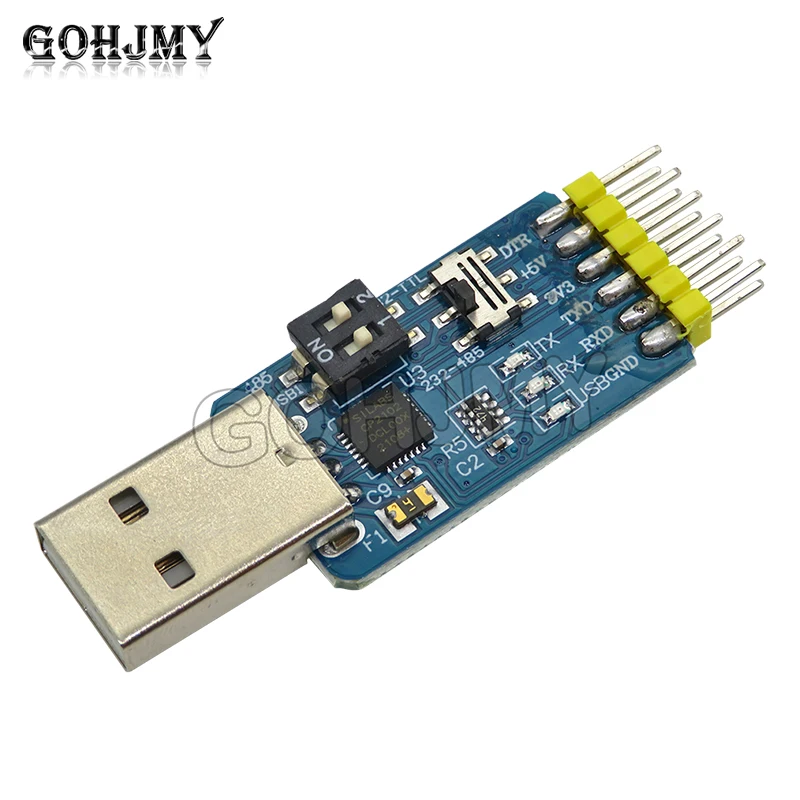 6-in-1 multifunctional serial port module CP2102 USB to TTL 485 232 mutual conversion 3.3V/5V compatible