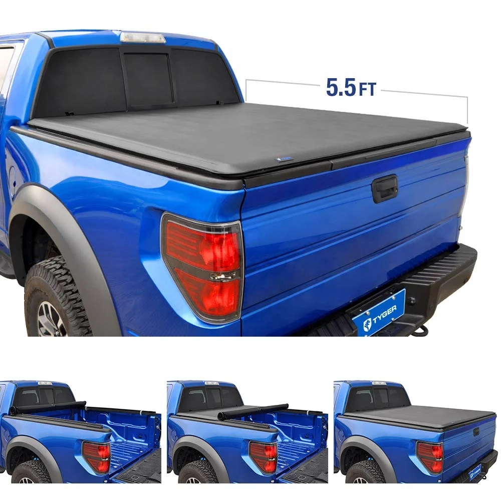 LIYUAN  roll-up tonneau cover for 15-22 f150 6.5'   truck bed cover