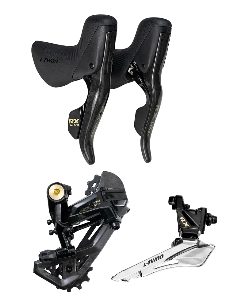 AliExpress LTWOO RX 2x12 Speed, 24s Road Groupset 4Kit, Carbon Fiber Shifter + Carbon Fiber Rear Derailleurs + Front Derailleurs
