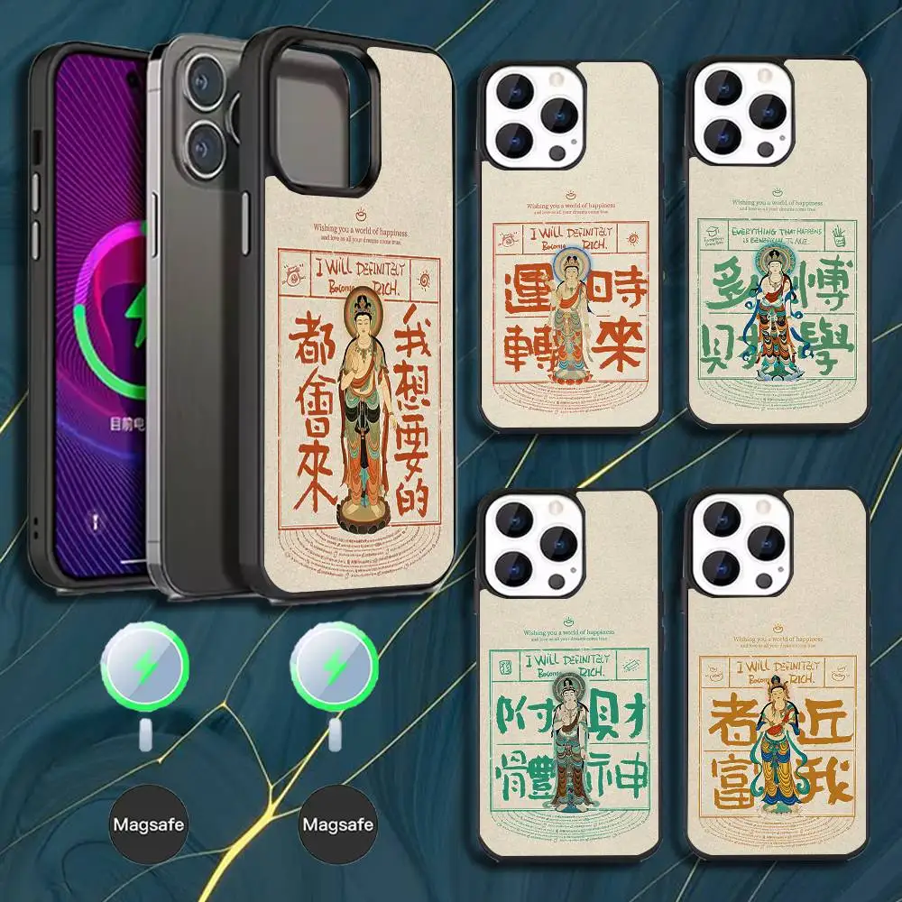 

Good Luck and Wealth Phone Case For iPhone 17,16,15,14,13,12,11,Pro,Max,Plus,Mini,Magsafe,Magnetic Wireless Charging Case