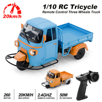 1/10 RC Tricycle 20km/h 2.4G RTR Remote Control Three Wheels Truck Model with LED Lights Music Effect Cars for Children