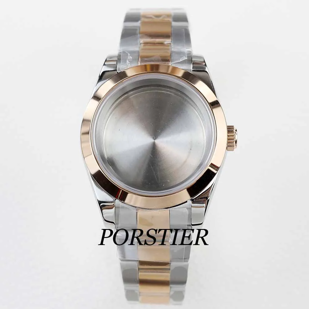 36/39mm NH35 Watch Case 316 Stainless steel oyster strap Sapphire Glass For NH35 NH36 movement 28.5mm Dial datejust watch case