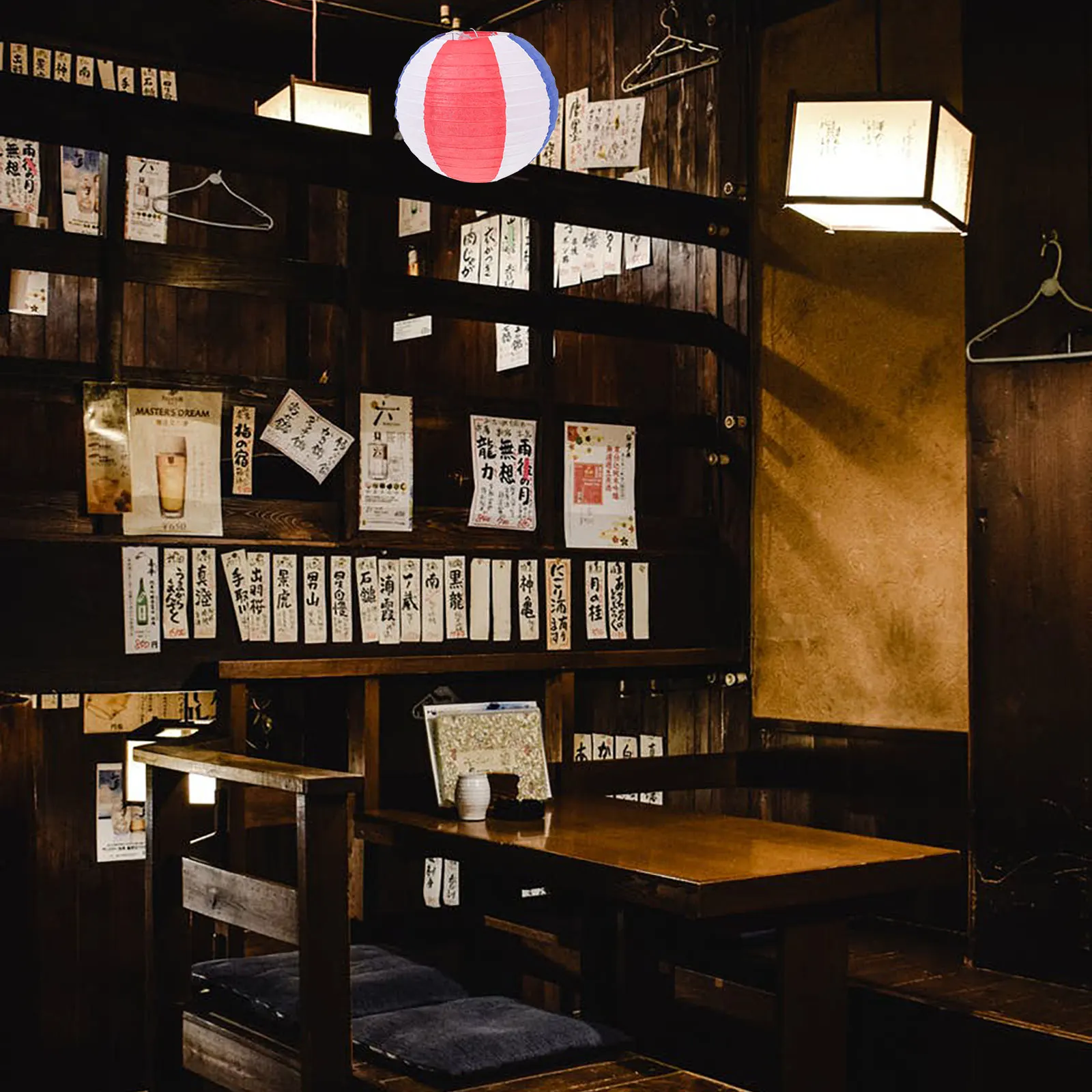 

4Pcs Foldable 3-Color Korean Lanterns Paper Hanging Ornaments for Restaurant Barbecue Korean Festival Wedding Party Decor