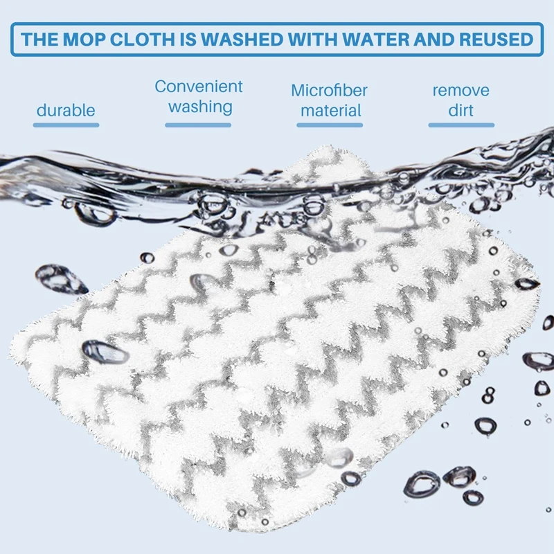 SANQ 4 قطع ملحقات وسادات بديلة لممسحة بخار القرش S1000، S1000A، S1000C، S1000WM، S10001C، وسادات قبضة الأوساخ، ألياف دقيقة