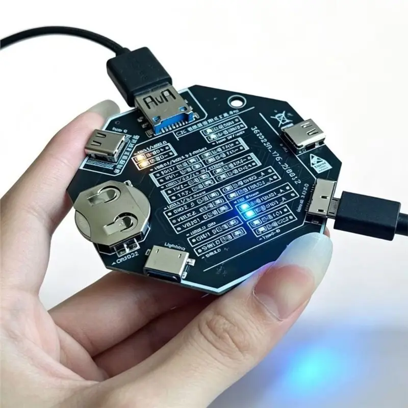 A53M-Multi Port USB Cable Test Board Detector Type-C Data Cable Tester For USB Charging Cable Continuity