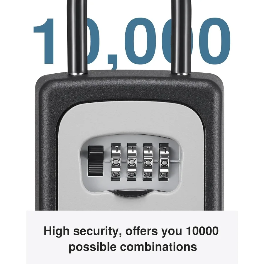 Большой портативный настенный замок для ключей с с сбрасываемым кодом комбинации для наружного домашнего офиса, дверная ручка, идеально подходит для