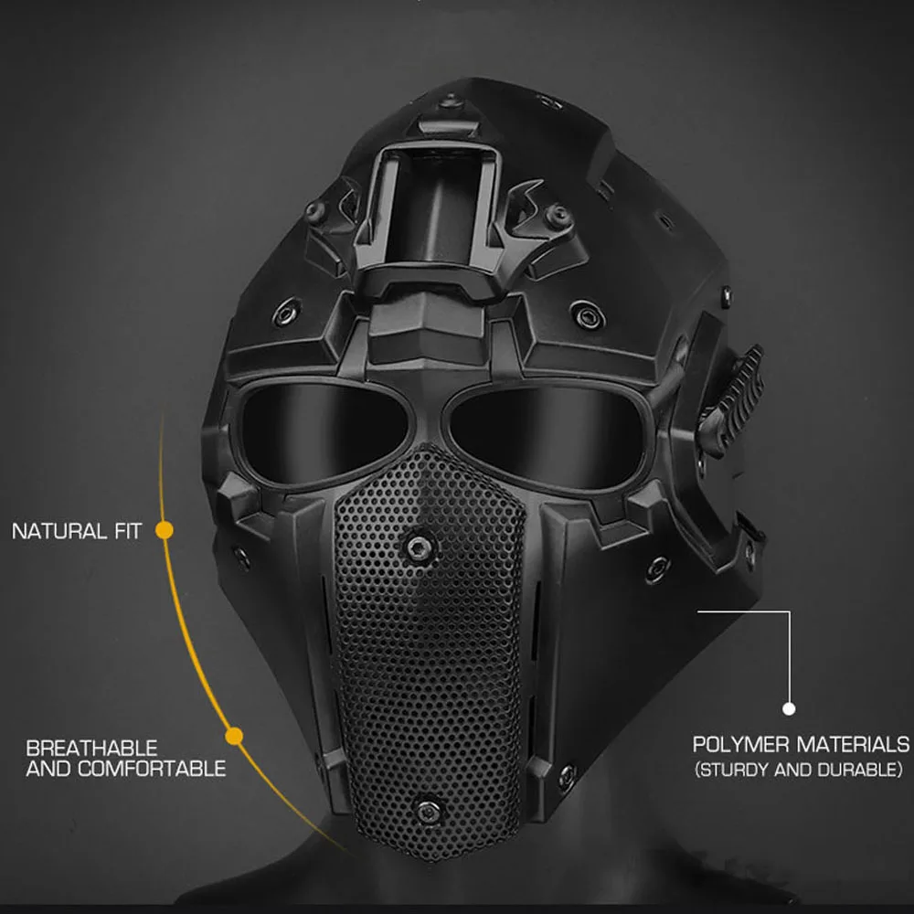 Tactical Airsoft Mask Breathable Full Face Paintball Shooting CS Wargame Protective Mask Outdoor Militar Halloween Cosplay Prop