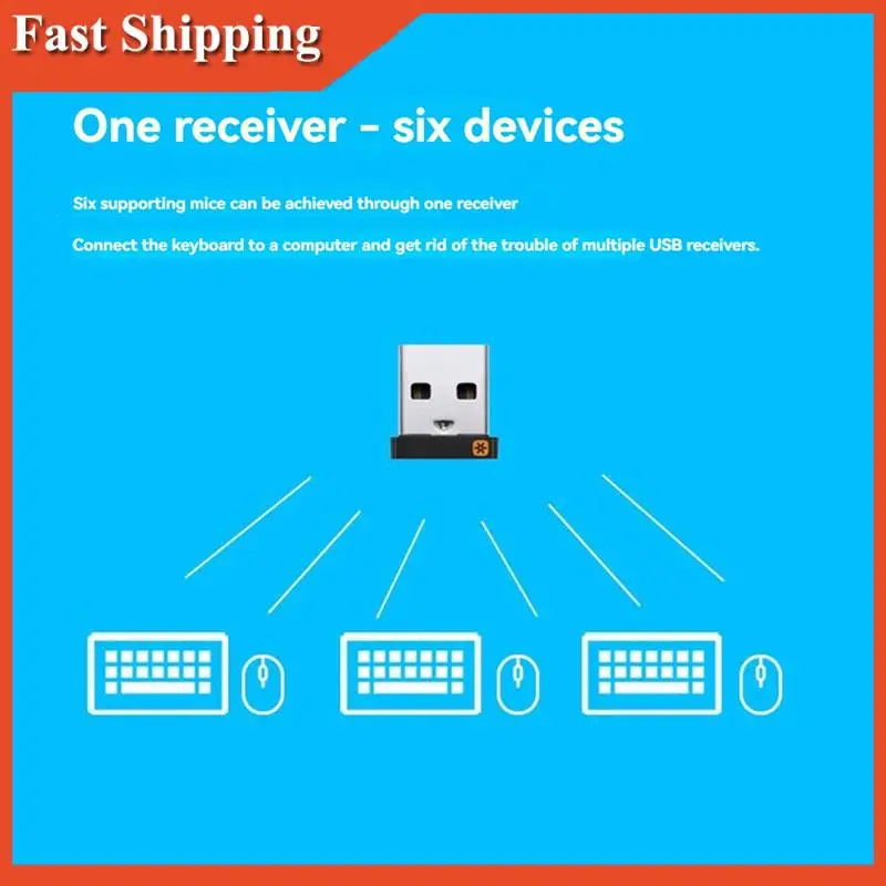 

AB97-For Logitech Unifying Mouse Keyboard Connect USB Adapter Wireless Dongle Receiver For MK365 M905 M510 K800 K750 K520