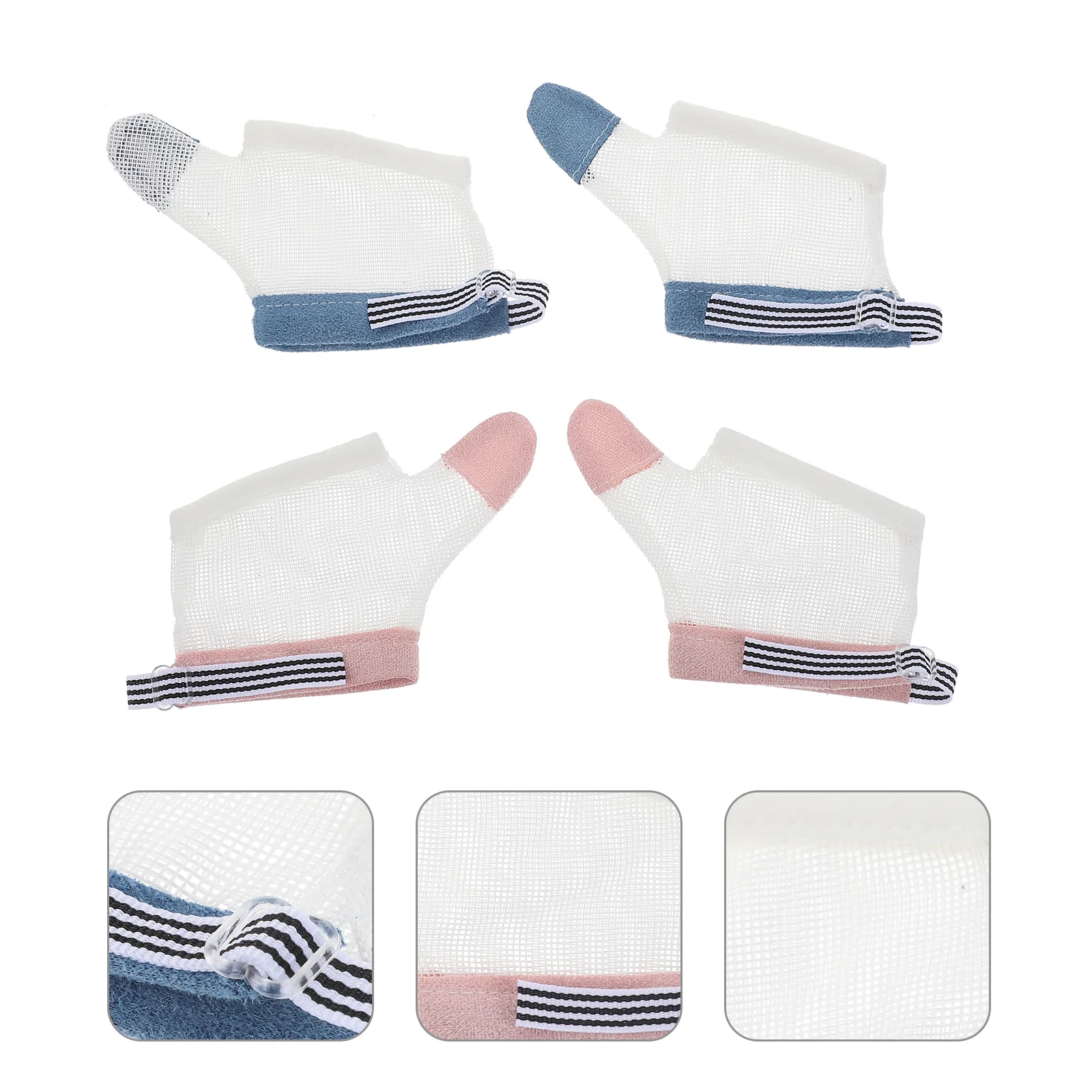 2 Pairs Sucking Anti-eating Gloves Toddler Toys Fingers Guard Nail Thumb Stop for Kids Mittens