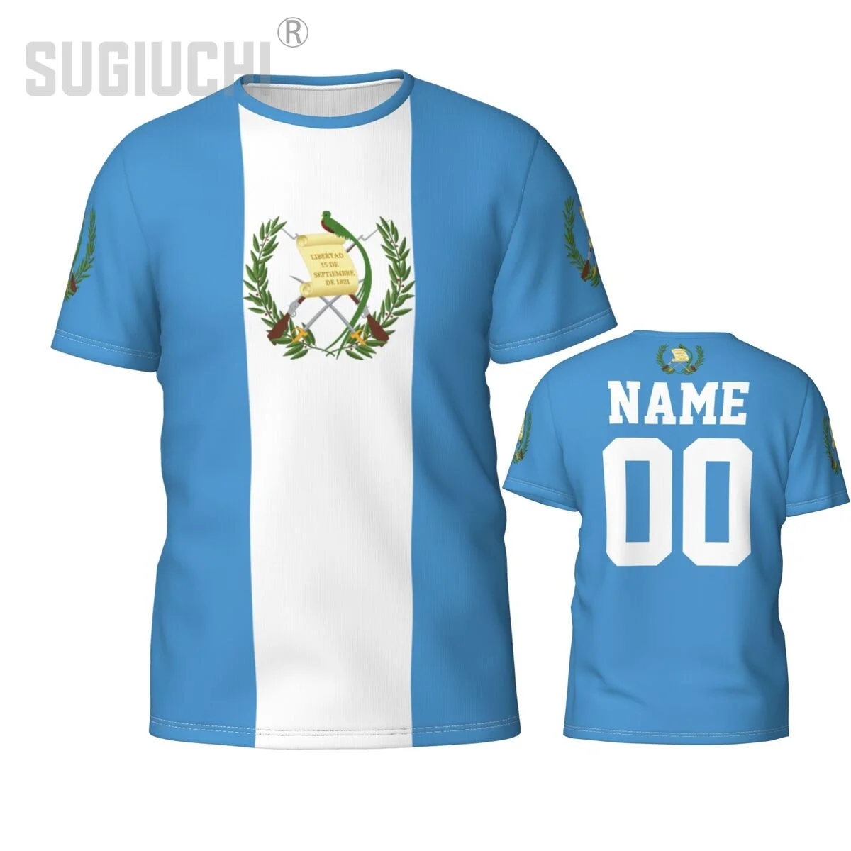 

Флаг Гватемалы, эмблема, 3D футболки для мужчин и женщин, футболки, командная одежда, футбольные фанаты, подарочная футболка