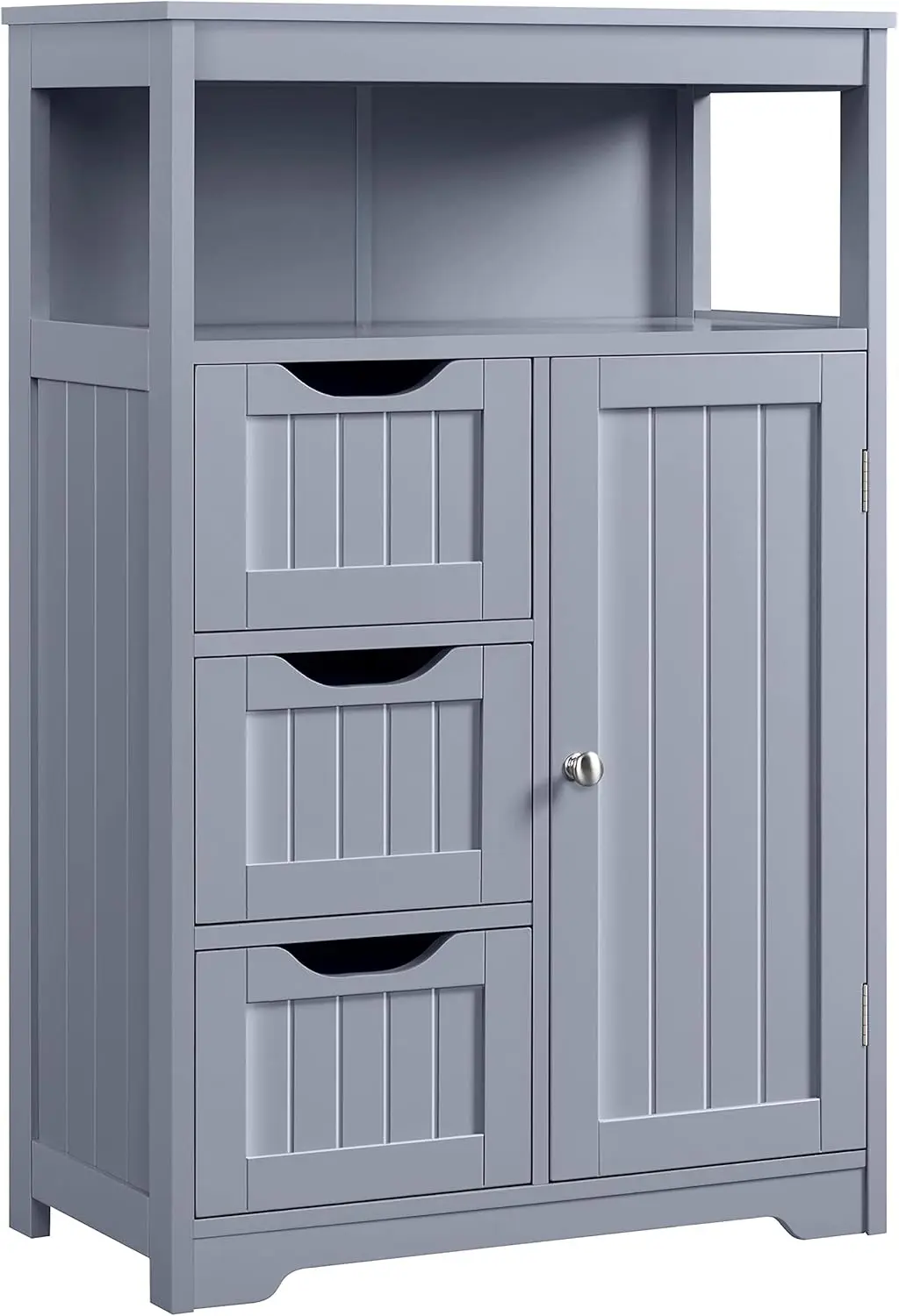 

Bathroom Floor Cabinet, Free Standing Wooden Storage Organizer Multiple Tiers Storage Cabinet, Gray