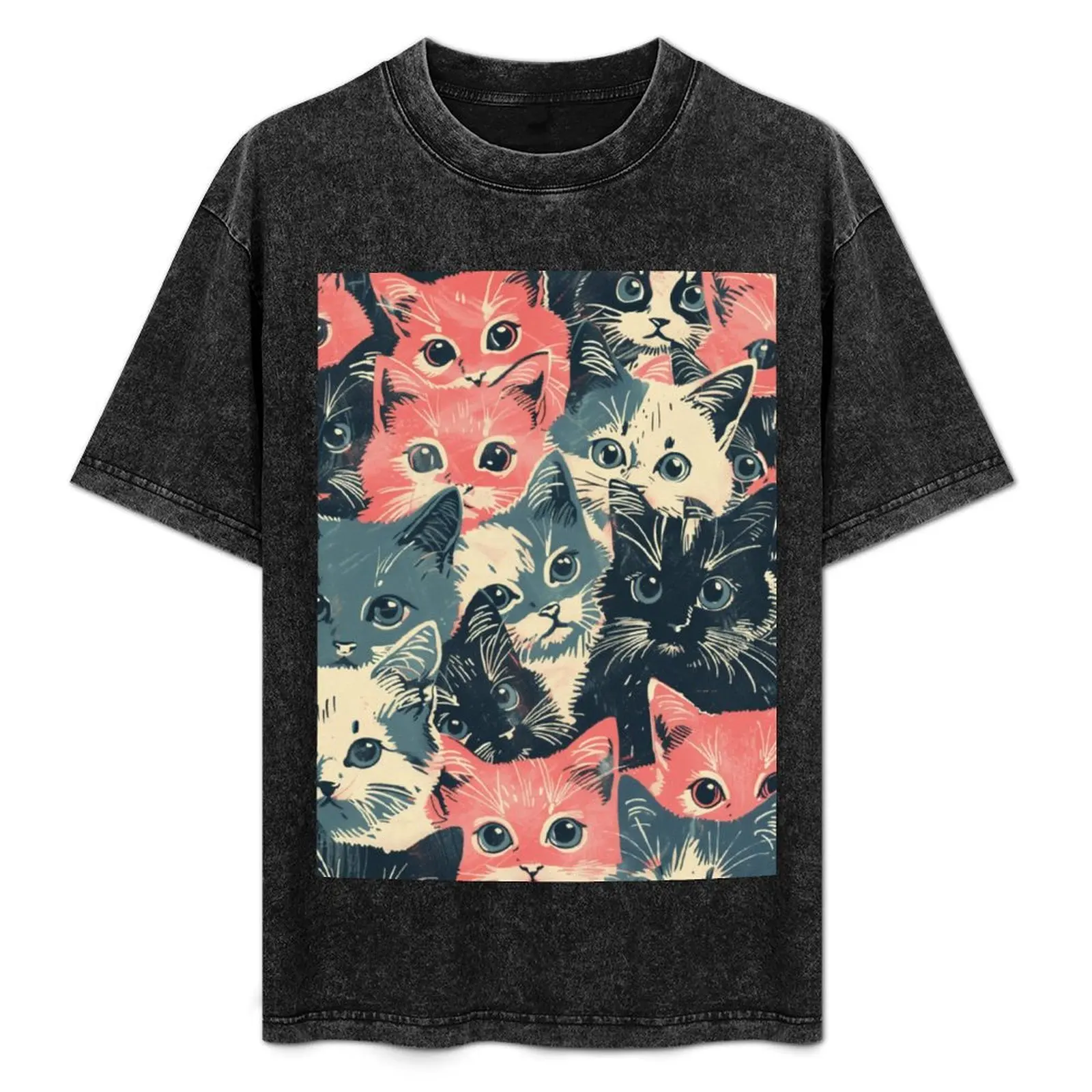 

Funny Cats Pattern Art Cute Graphic T-Shirt Sporty Casual Quick Dry T-Shirt