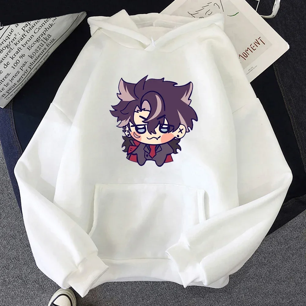 Kawaii Wriothesley Hoodie Women Graphic Genshin Impact Hoodies Unisex Anime Cartoon Vintage Pullover Sweatshirts Clothing Tops